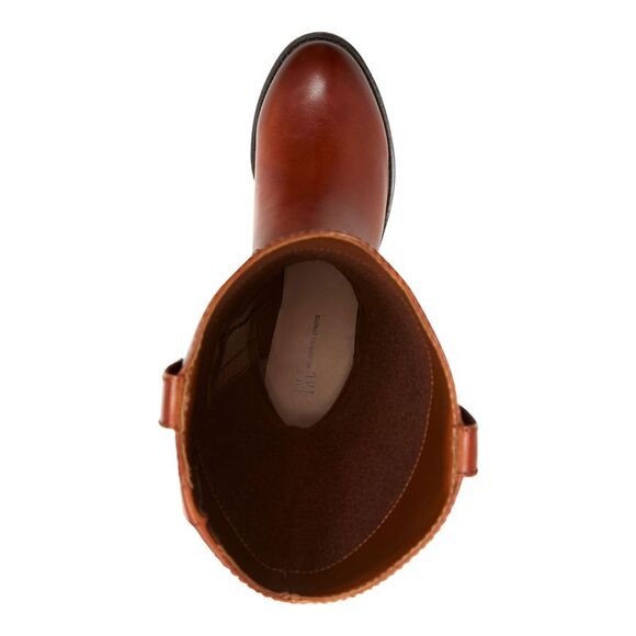 NWT INC Womens Brown Round Toe Zip-Up Leather Boots Shoes 8 - Picture 3 of 4